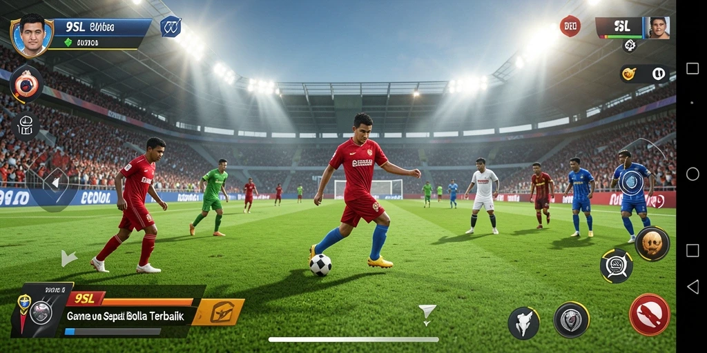Tampilan gameplay 9SL yang mendebarkan dan realistis dalam permainan sepak bola.