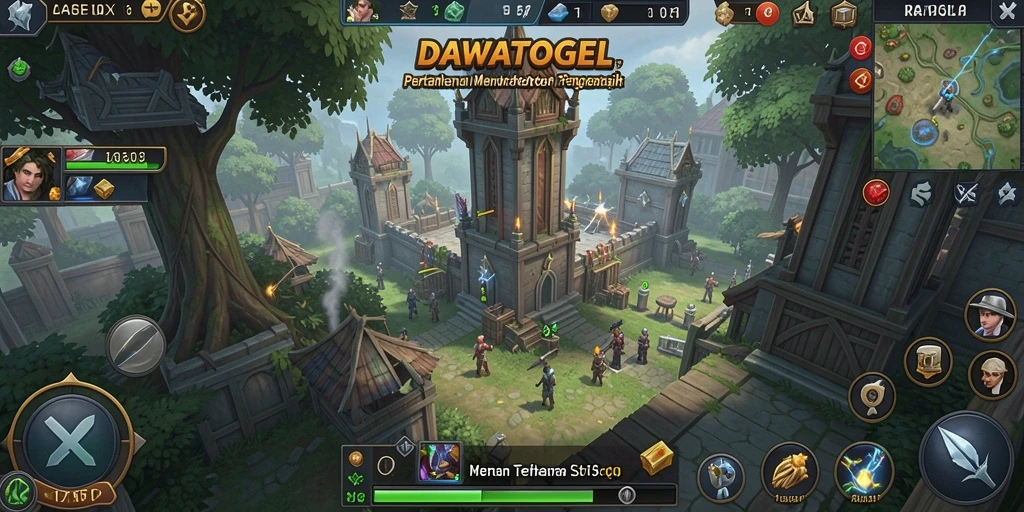 Gameplay seru di DAWATOGEL dengan beragam menara yang strategis.