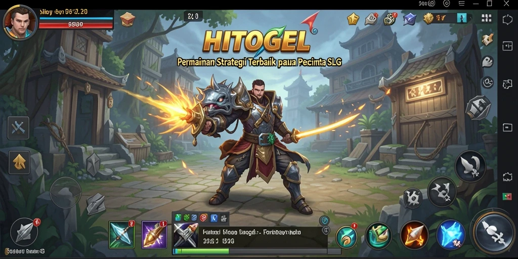 Tangkapan layar gameplay <strong>HITOGEL</strong> yang menampilkan pertempuran strategis dan manajemen sumber daya.