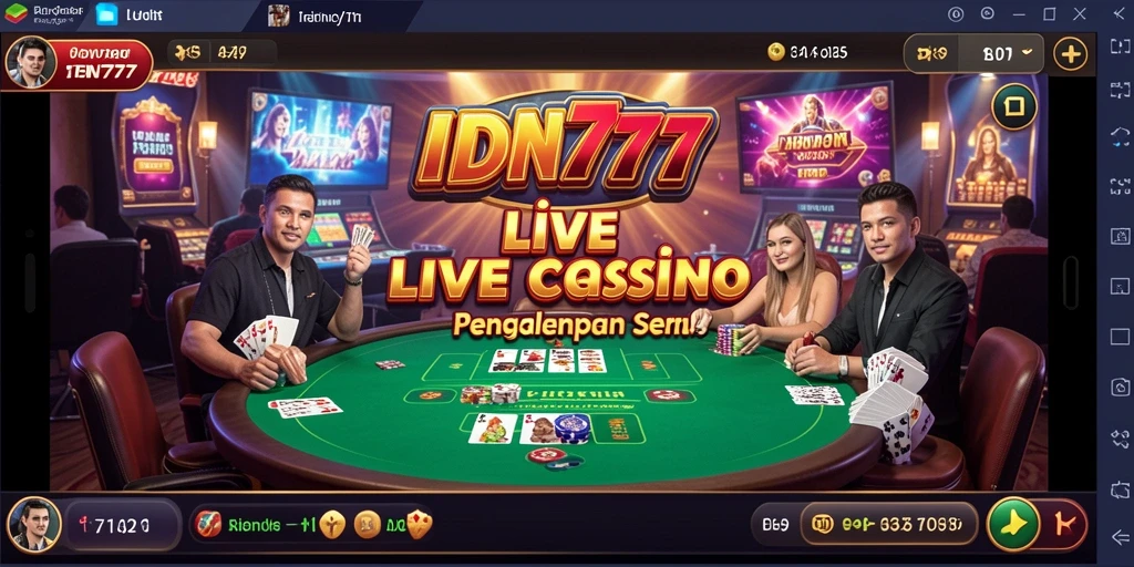 Tampilan interaktif live casino yang menegangkan di IDN777.