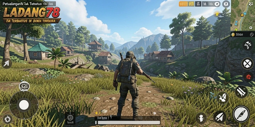 Screenshot gameplay <strong>LADANG78</strong> menunjukkan eksplorasi dunia terbuka yang menakjubkan.