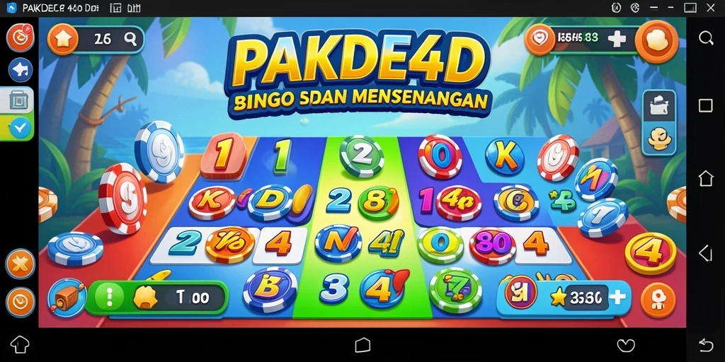 Screenshot utama PAKDE4D menampilkan gameplay seru Bingo.
