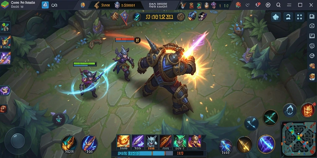 Screenshot menunjukkan aksi seru di arena pertarungan QQ1221.