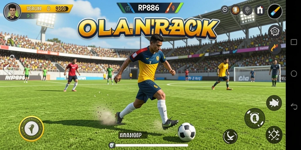 Tampilan seru RP886 dengan aksi gameplay olahraga yang menarik.