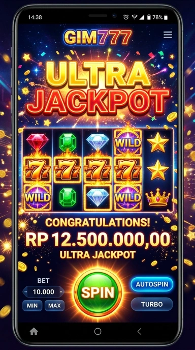 Screenshot tampilan utama aplikasi gim777.